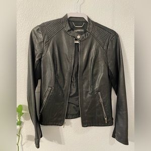 Express black leather jacket size S